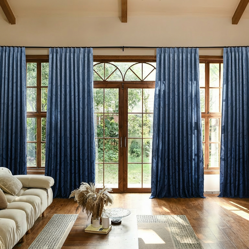 Custom Luxury Silk-Fiber Ombre Blackout Curtains-14