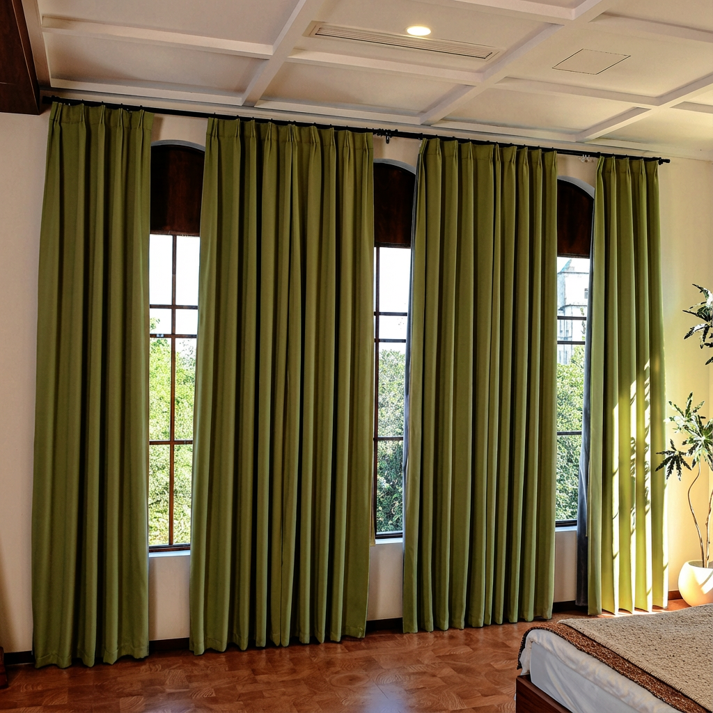 Custom Luxury Silk-Fiber Blackout Curtains-25