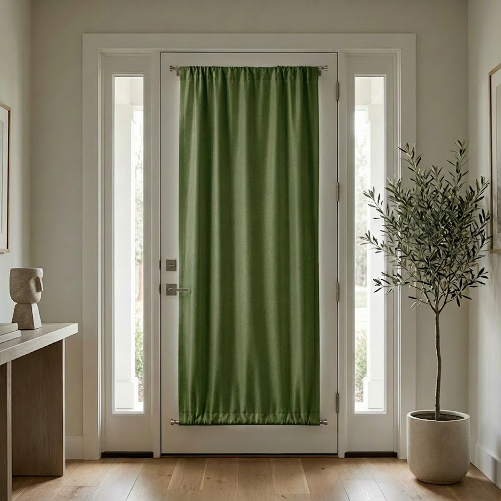 Custom Luxury Silk-Fiber French Door Blackout Curtains-24