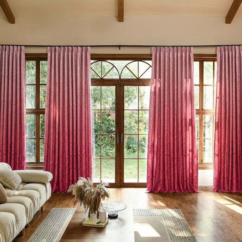 Custom Luxury Silk-Fiber Ombre Blackout Curtains-9