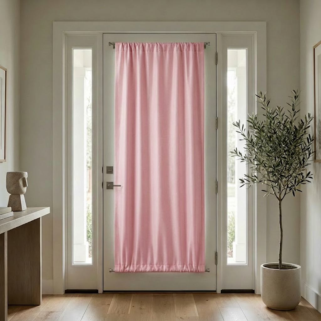 Custom Luxury Silk-Fiber French Door Blackout Curtains-18