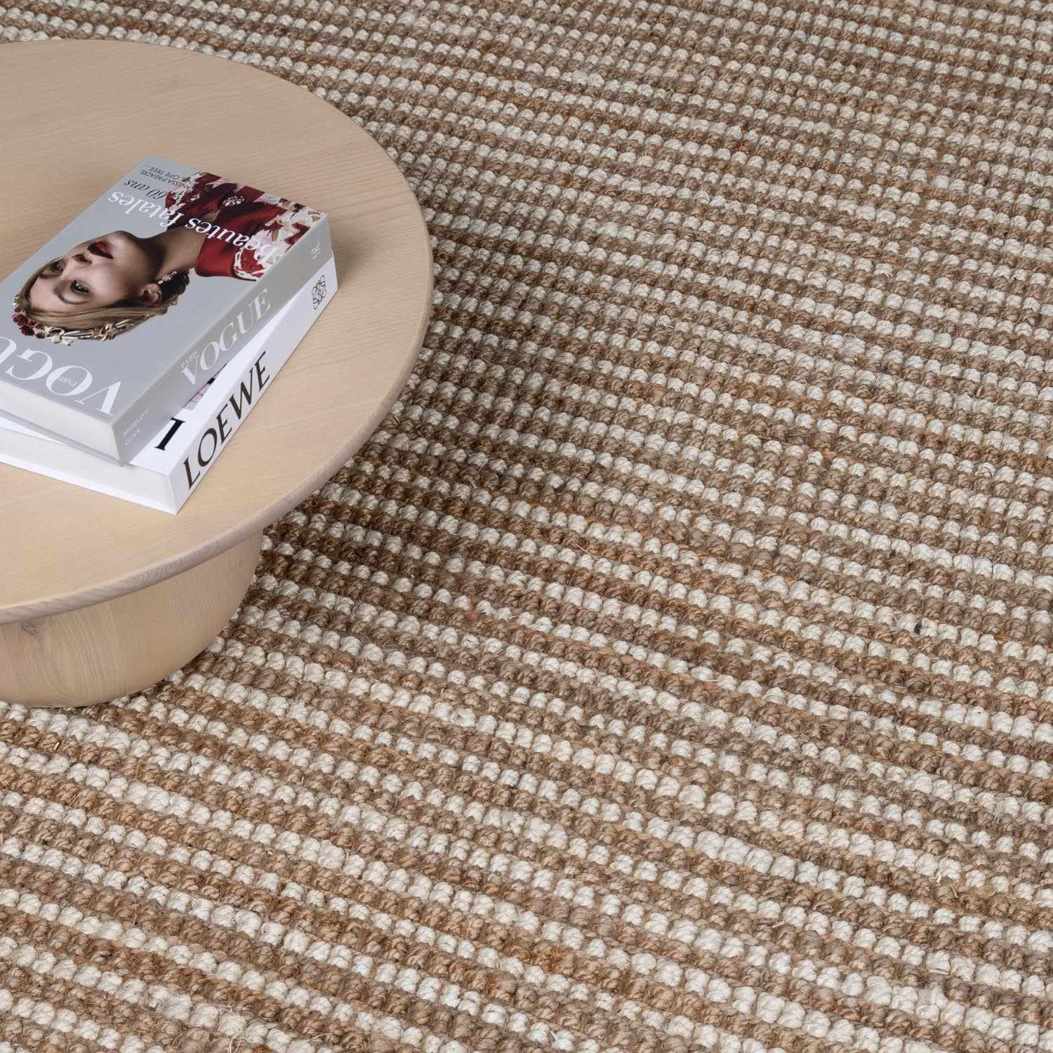 Ambel Tan Camel Jute Area Rug