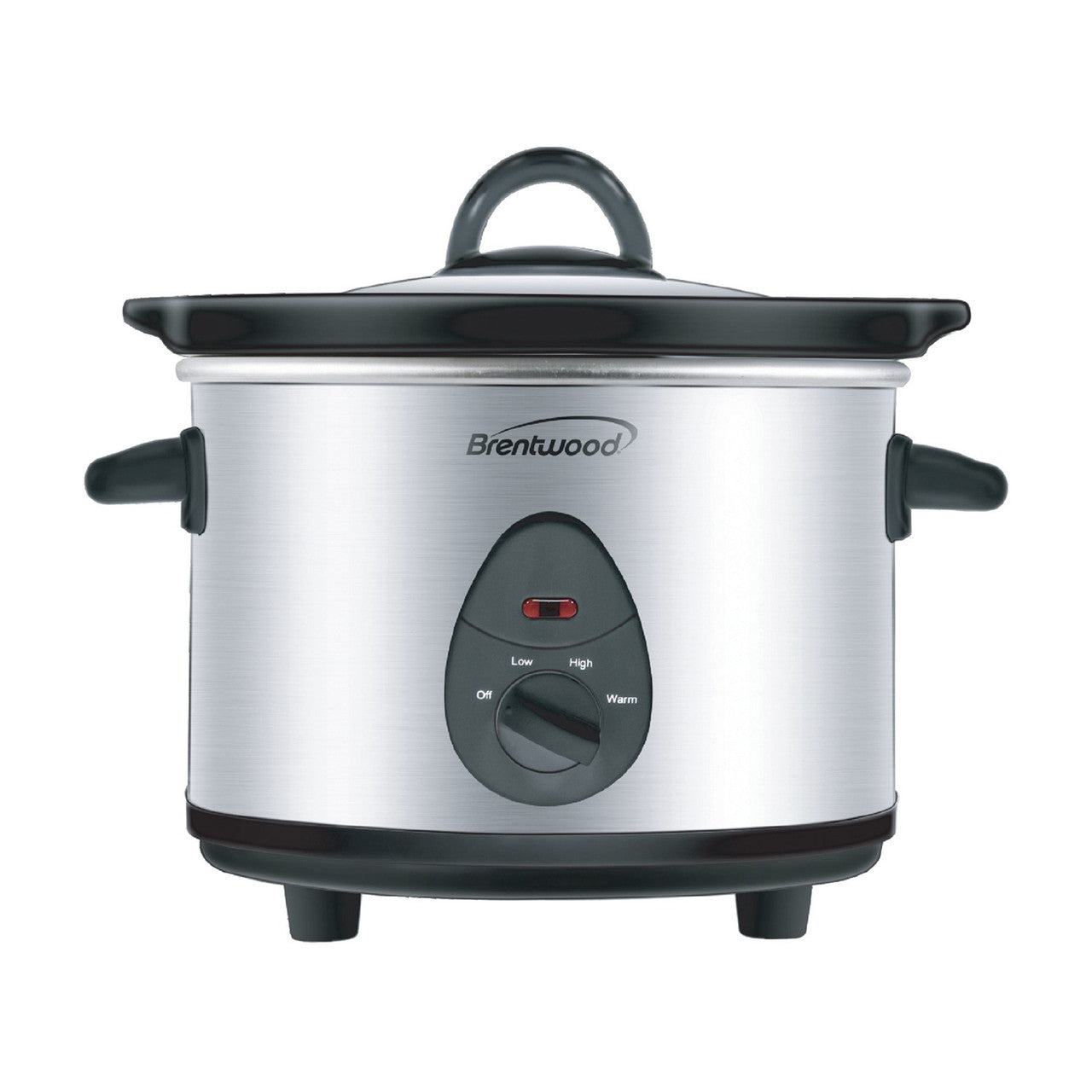 Brentwood 1.5 Quart Slow Cooker in Stainless Steel with 3 Settings-0