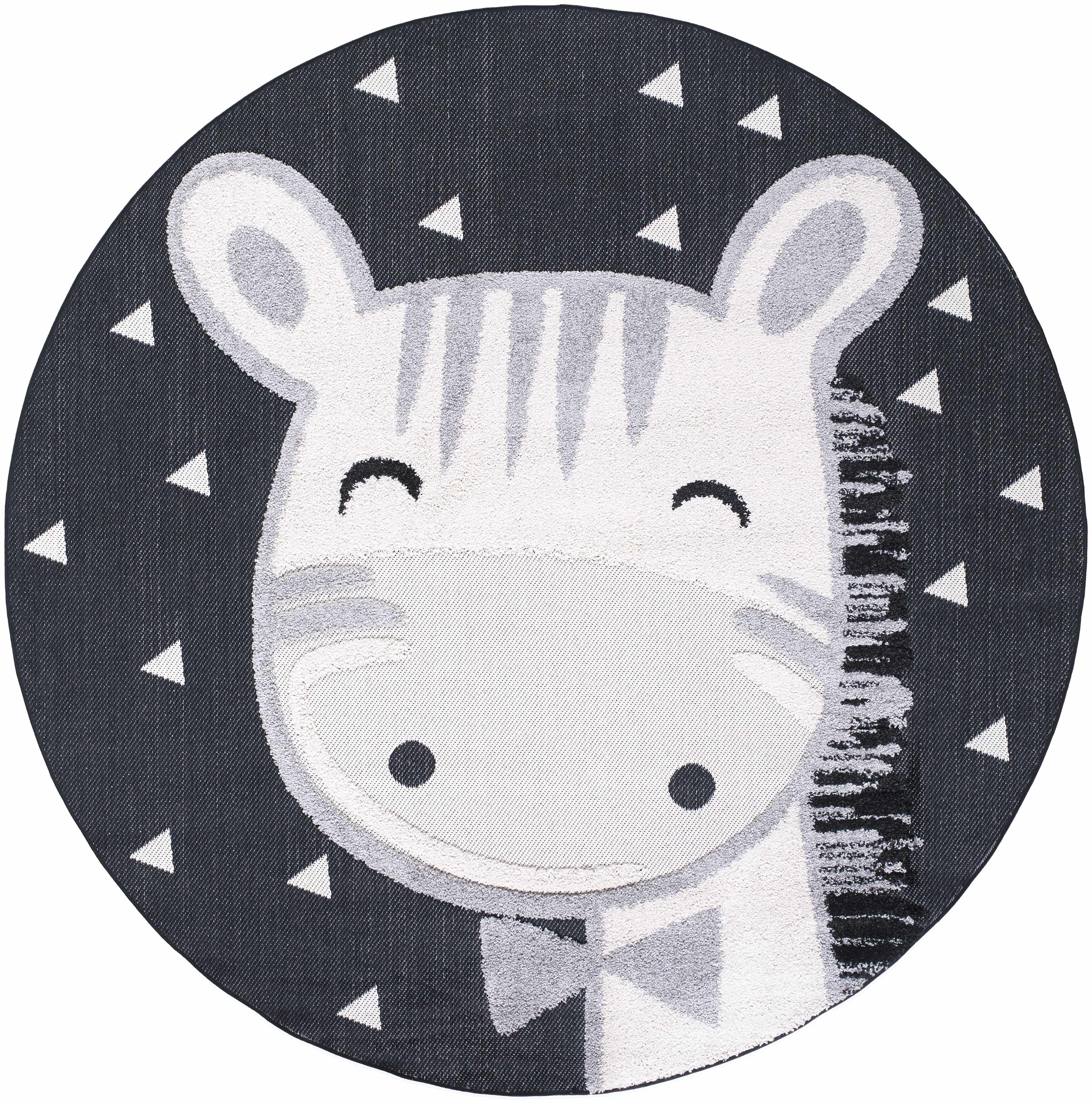 Kids Giraffe Bowtie Animal Print Nursery Area Rug - Clearance