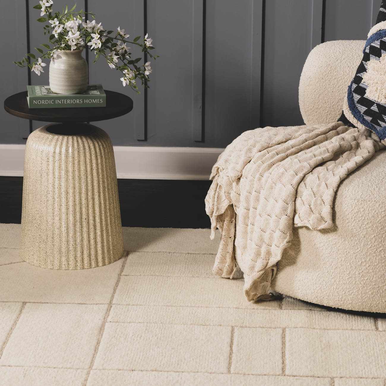 Fusao Beige Area Rug