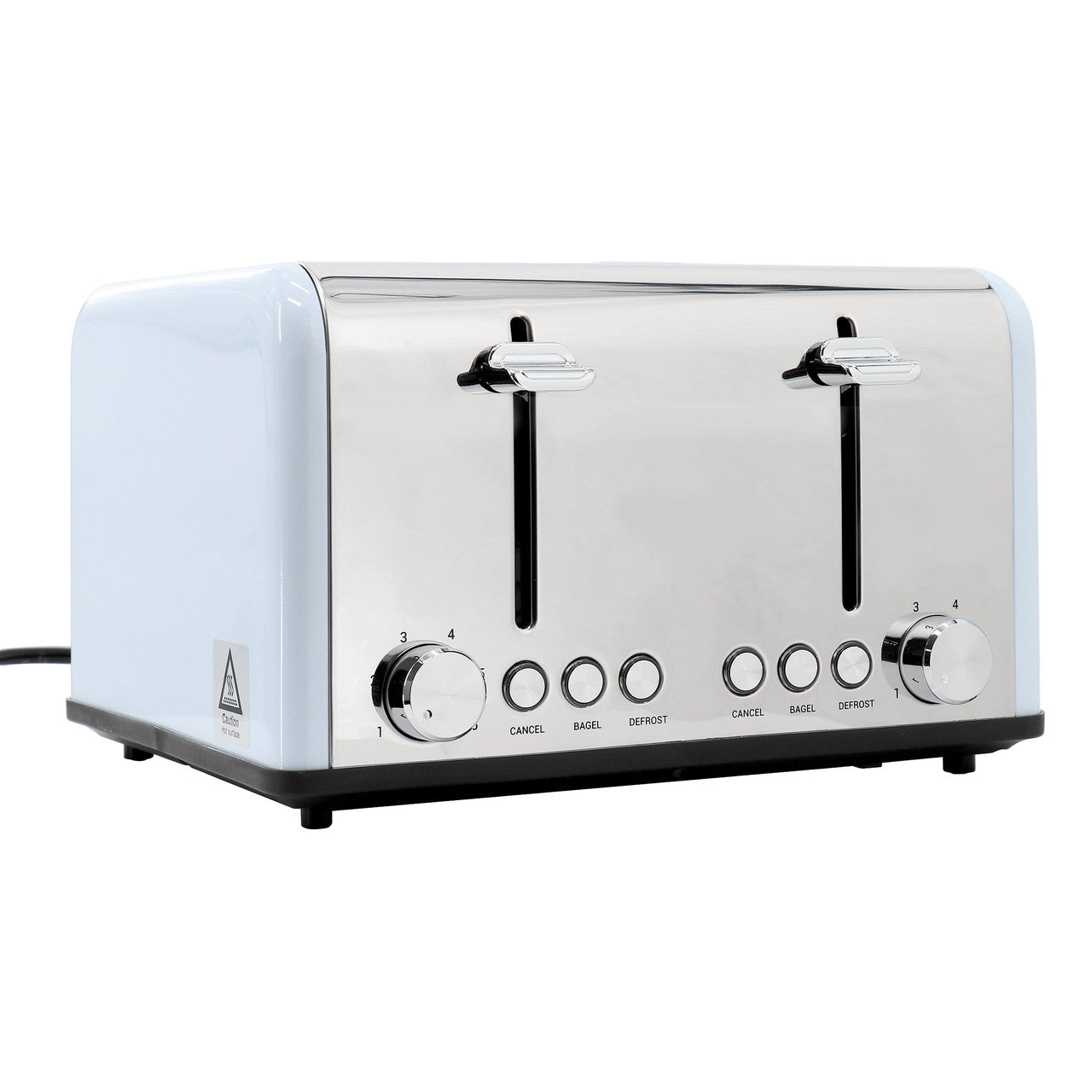 Redmond 4-Slice Extra Wide Slot 1650W Stainless Steel Toaster in Light Blue-0