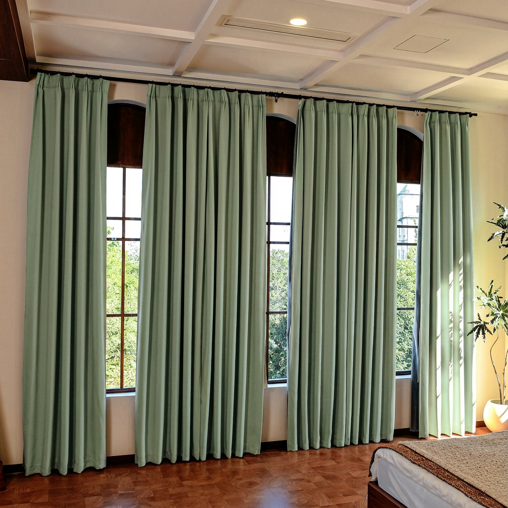 Custom Luxury Silk-Fiber Blackout Curtains-24