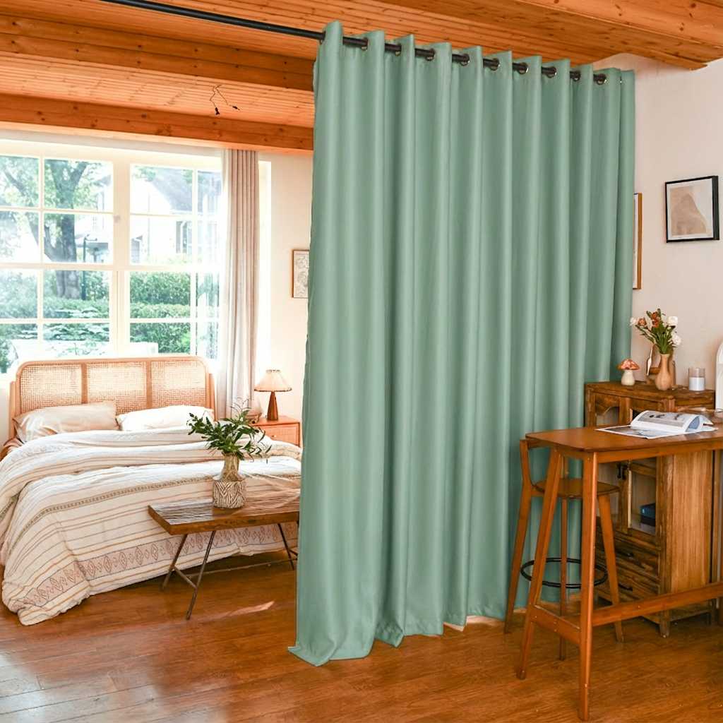 Custom Luxury Silk Fibers Blackout Room Divider Curtains-23