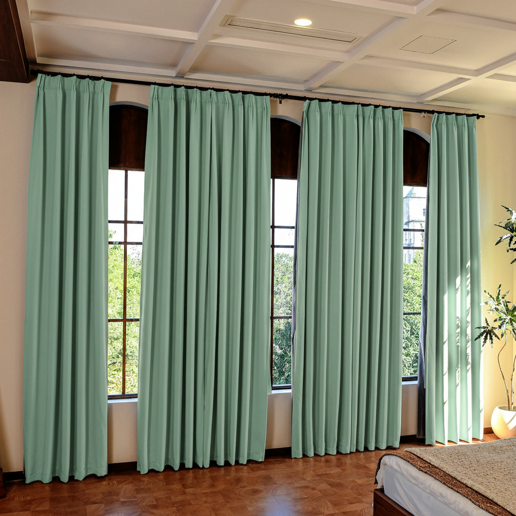 Custom Luxury Silk-Fiber Blackout Curtains-22