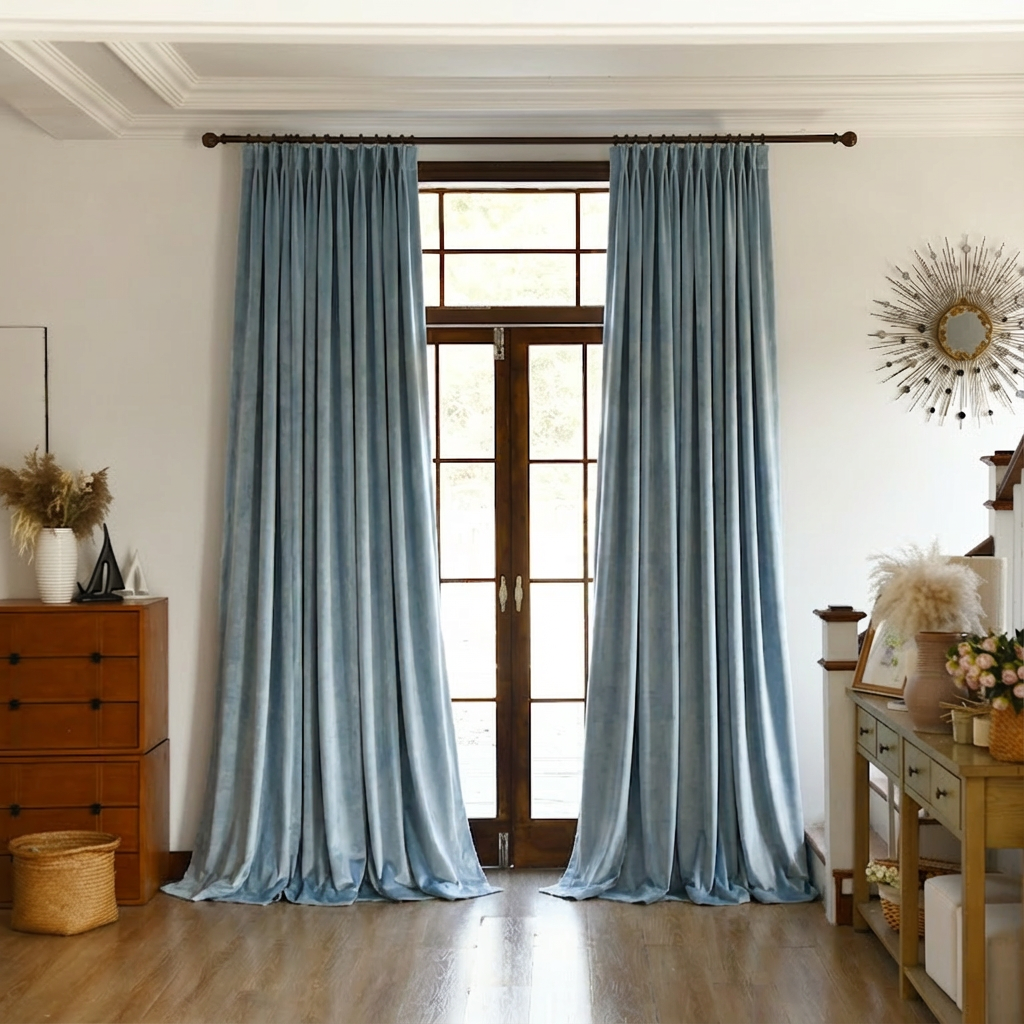 Custom Premium Velvet Blackout Curtains-21