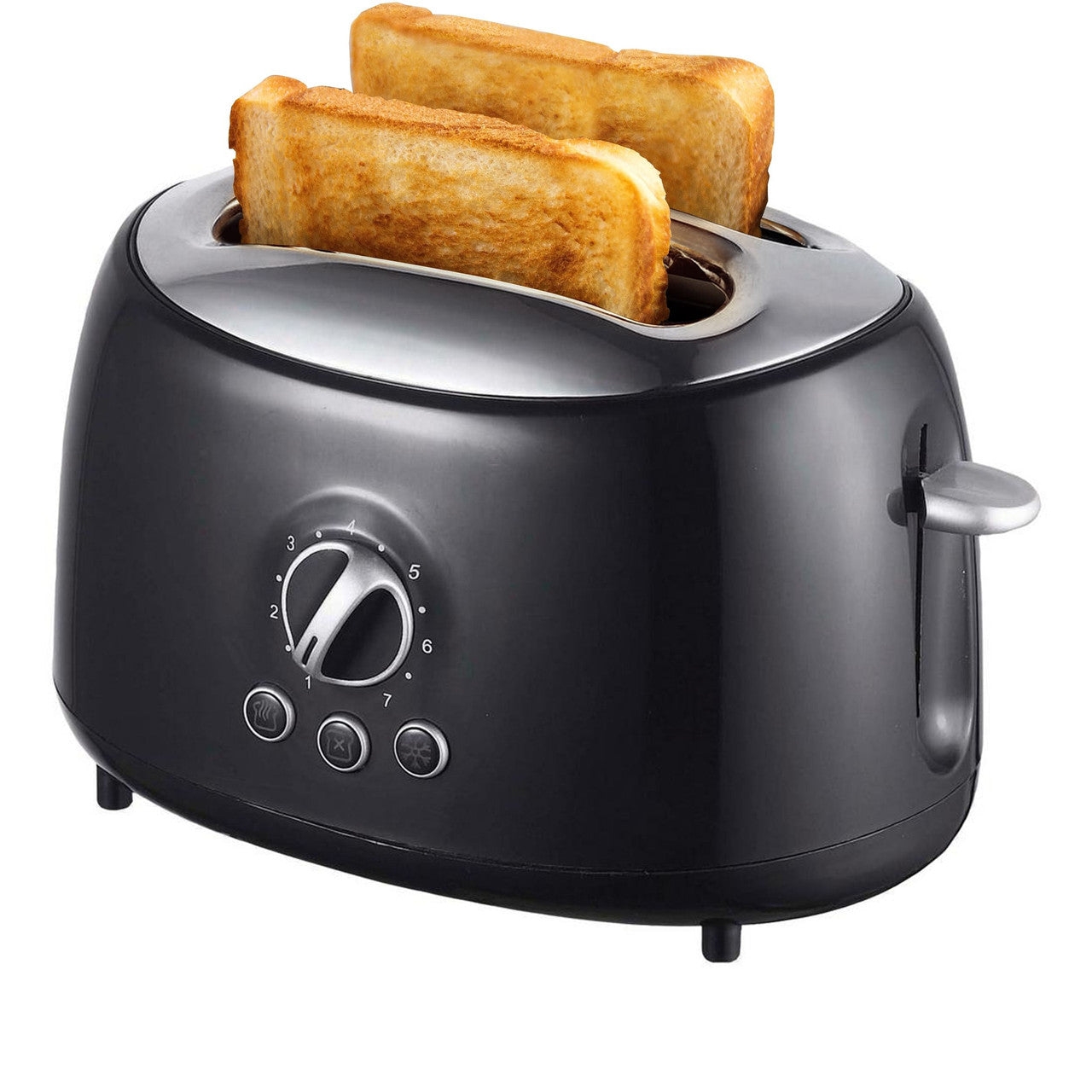 Brentwood Cool Touch 2-Slice Extra Wide Slot Retro Toaster in Black-0