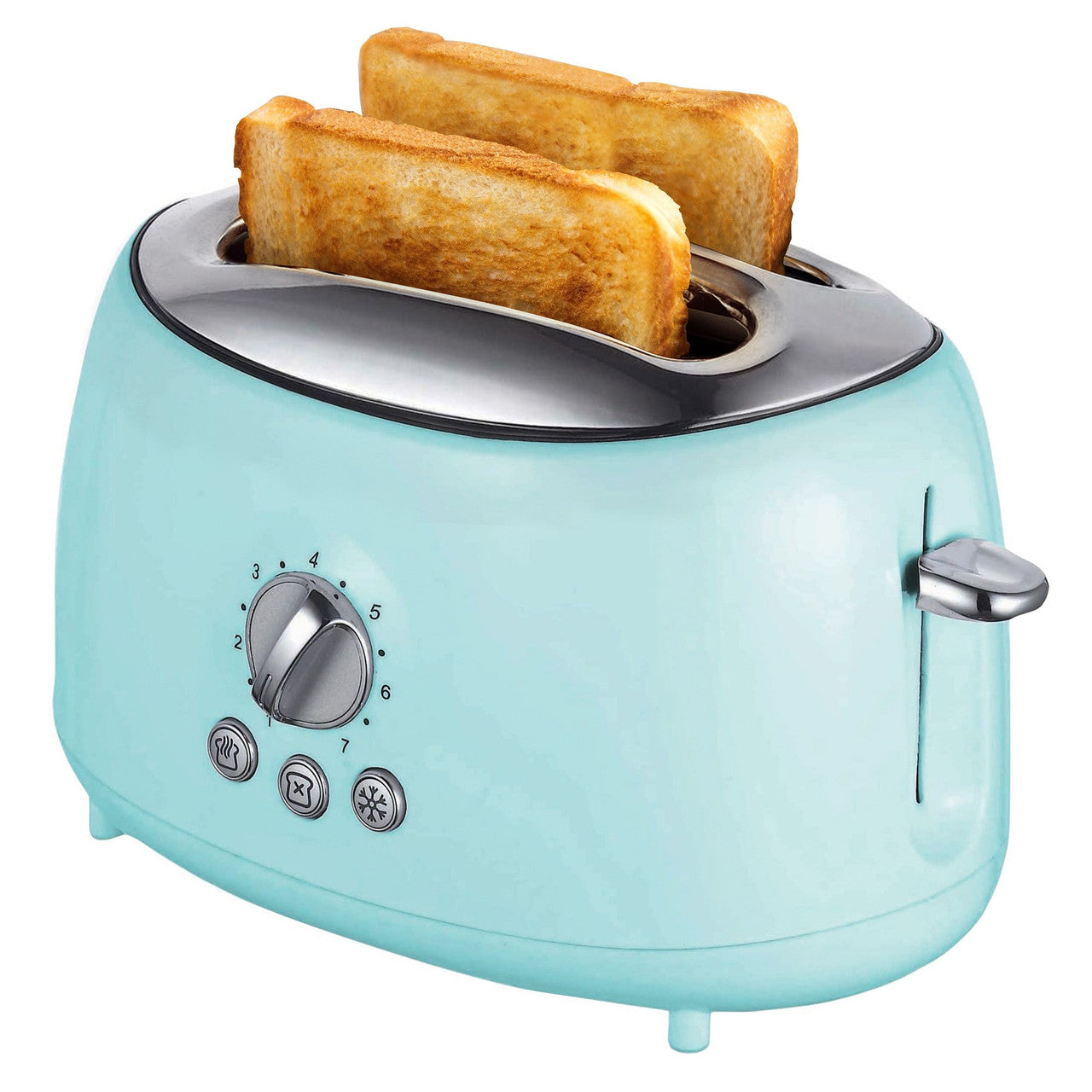 Brentwood Cool Touch 2-Slice Extra Wide Slot Retro Toaster in Blue-0