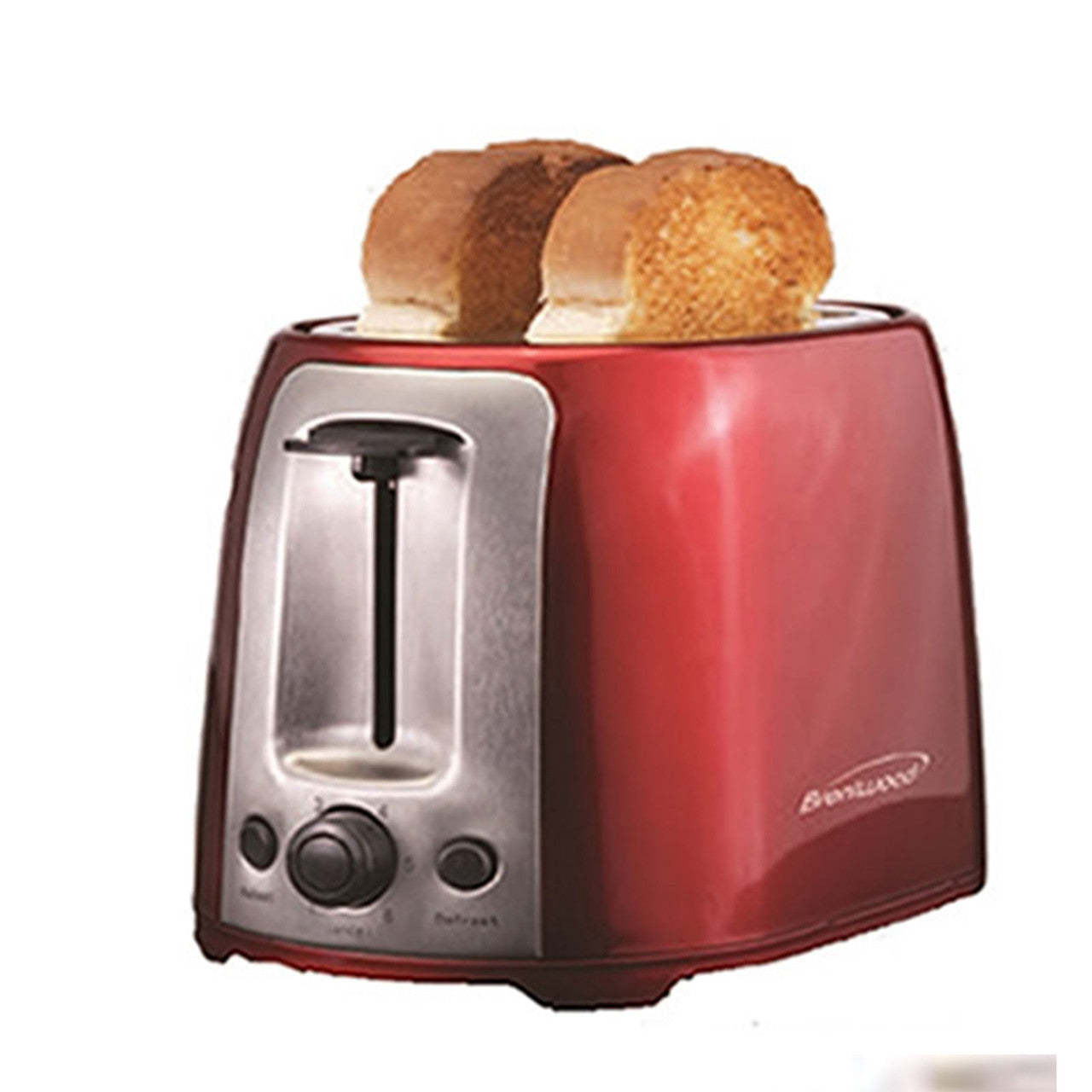 Brentwood 2 Slice Cool Touch Toaster in Red and Stainless Steel-0