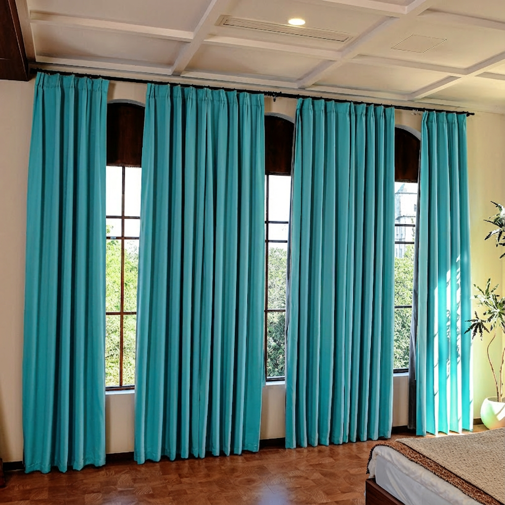 Custom Luxury Silk-Fiber Blackout Curtains-27