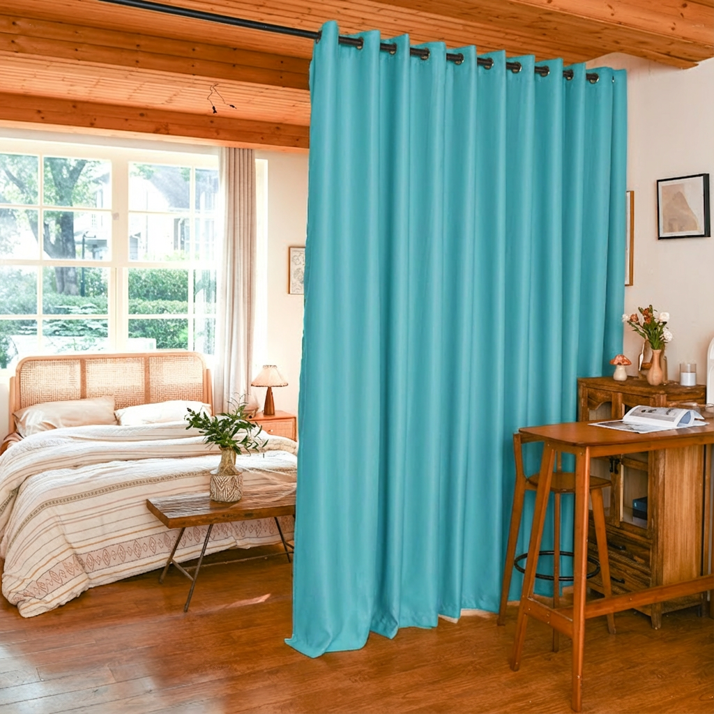 Custom Luxury Silk Fibers Blackout Room Divider Curtains-26