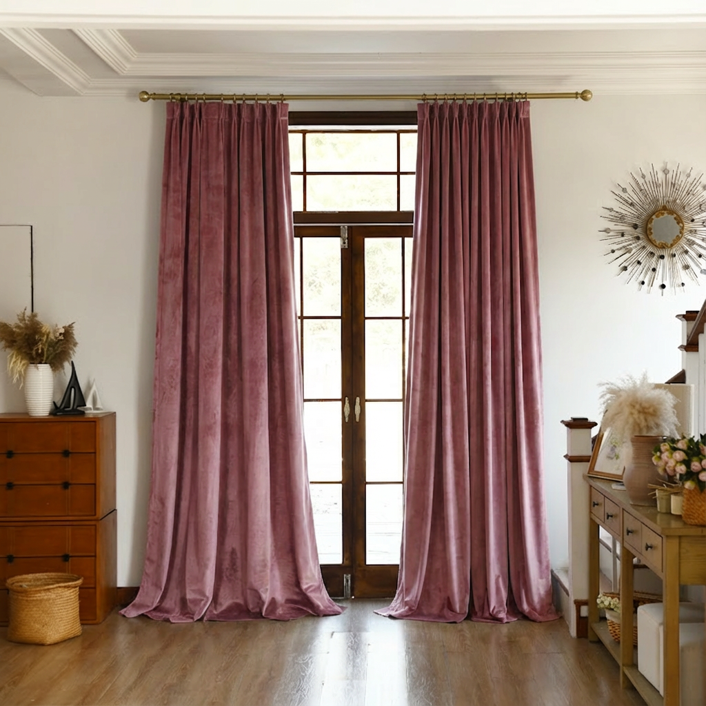 Custom Premium Velvet Blackout Curtains-13