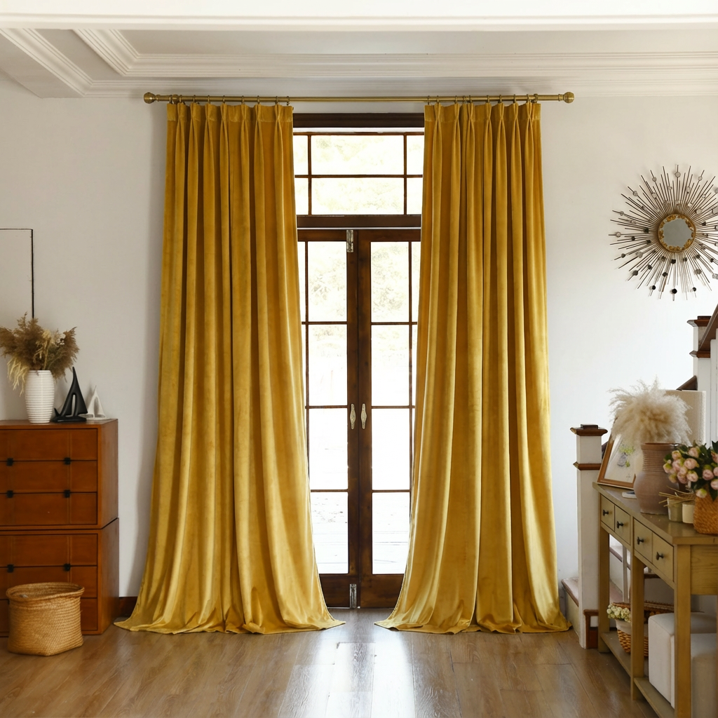 Custom Premium Velvet Blackout Curtains-11