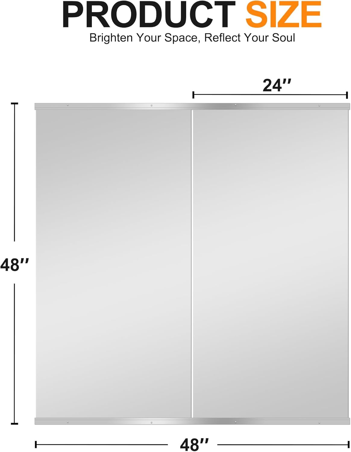 47.6x23.8 Inches Frameless Wall Mounted Full Mirror-4