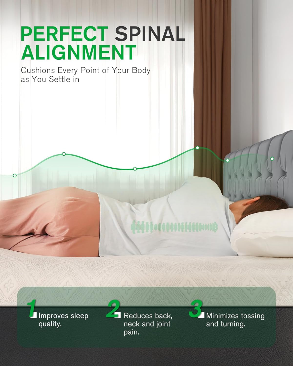 Cooling Gel Memory Foam Queen Mattress for Ultimate Comfort-3