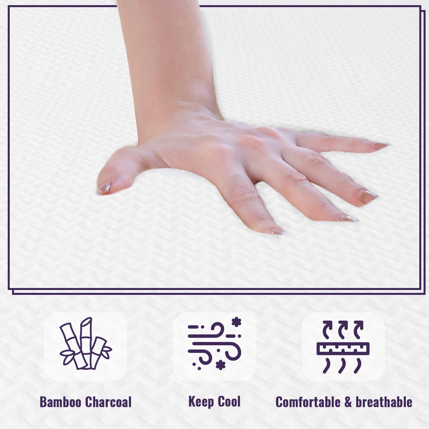 12 Inch Bamboo Charcoal Cooling Gel Memory Foam Mattress-3