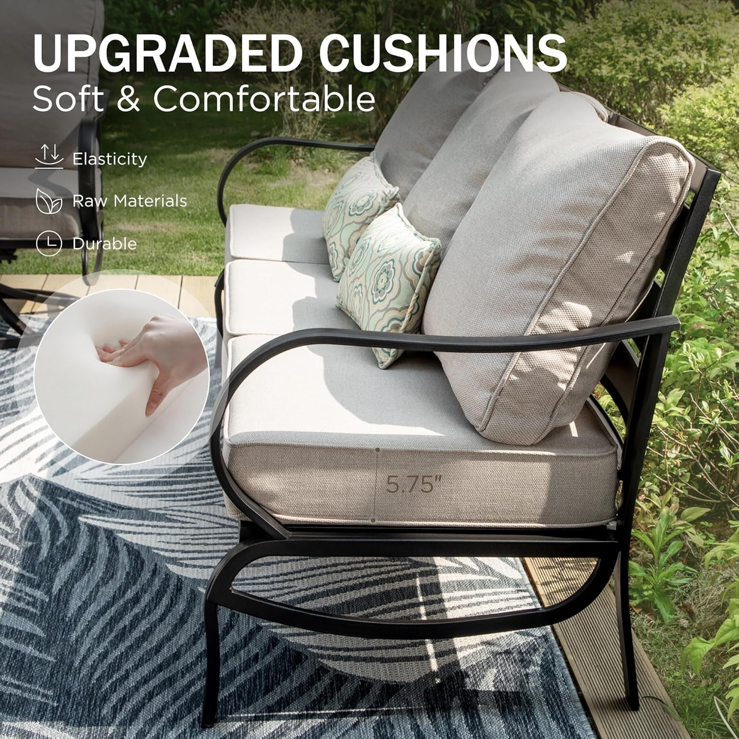 Deluxe 6 Piece Patio Furniture Set for Outdoor Comfort-1