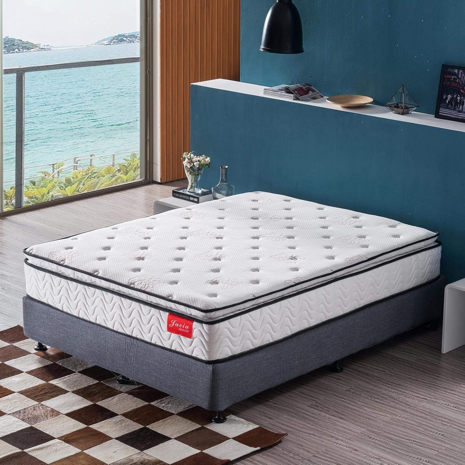 Short Queen Hybrid Mattress with Pillow Top Comfort-1