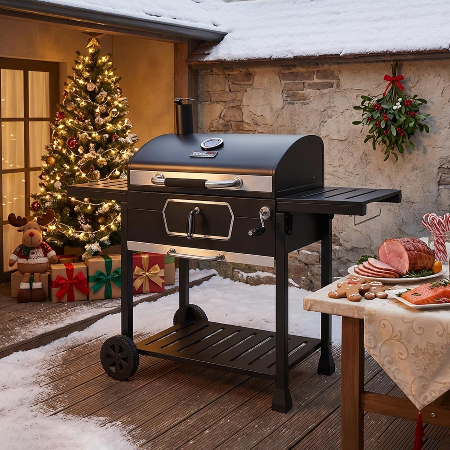 Thirty Inch Charcoal Grill Black Patio Outdoor Cooking