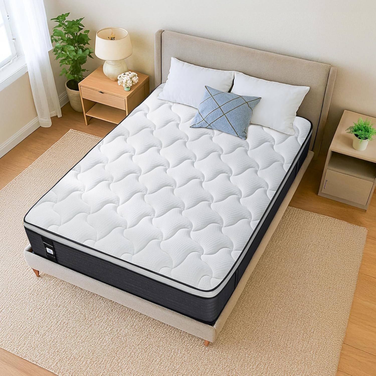 Queen Size Hybrid Mattress With Luxurious Pillow Top Comfort-2