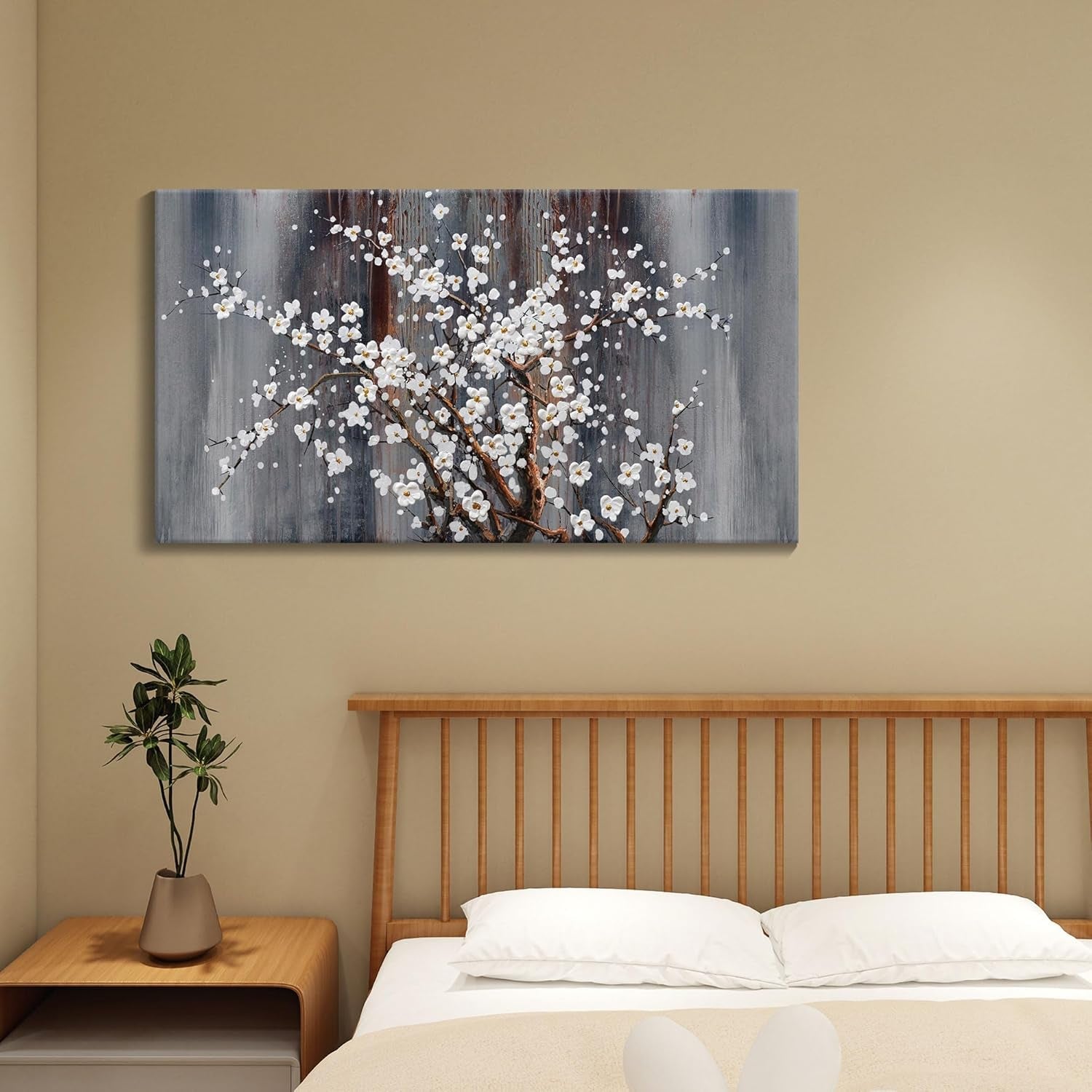 Premium Oversized Canvas Wall Art 20x40 Inches White-2