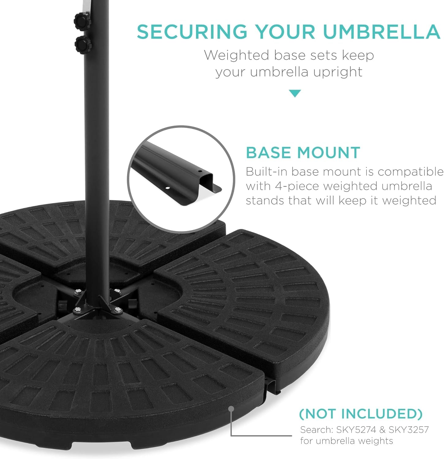 10 Foot Solar LED Offset Patio Umbrella With Easy Tilt Adjustment In Tan For Backyard Use-4