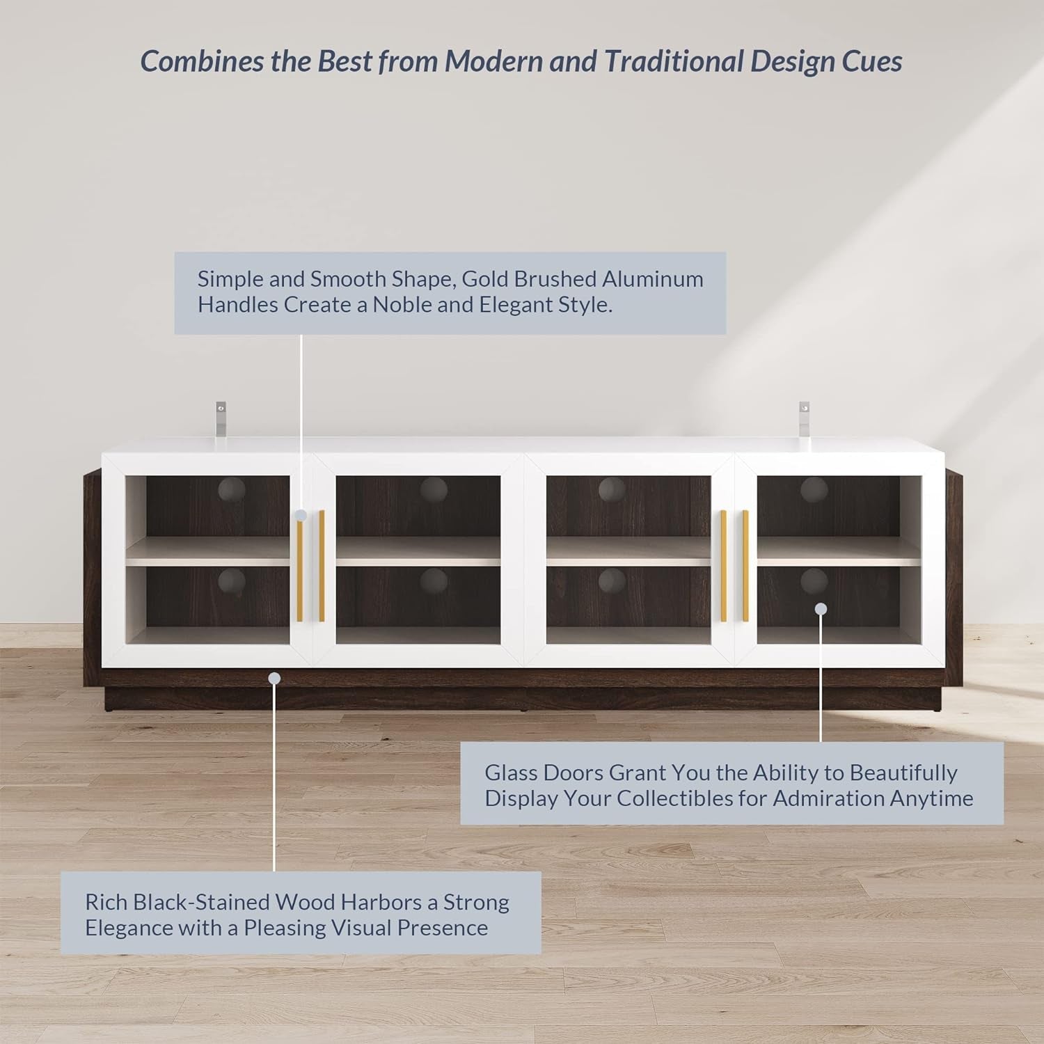 Modern White Entertainment Center for 70 Inch TV-3