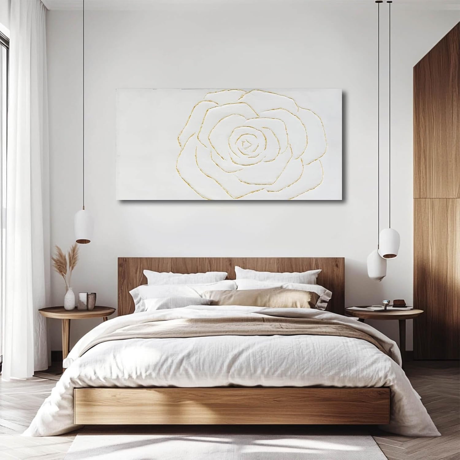 Textured Wall Art TwentyFour By Forty Eight Gold Floral-2