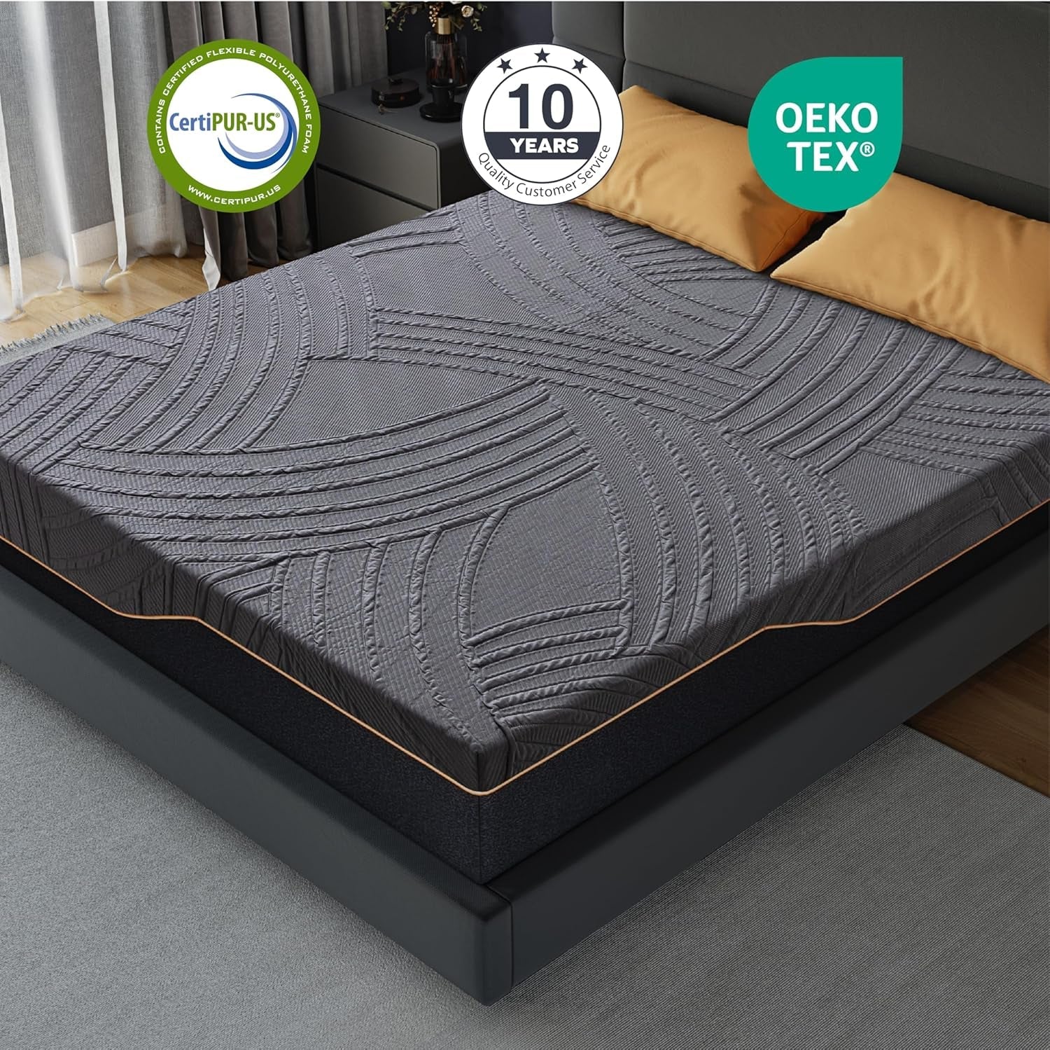 14 Inch King Size Memory Foam Mattress for Comfort-3
