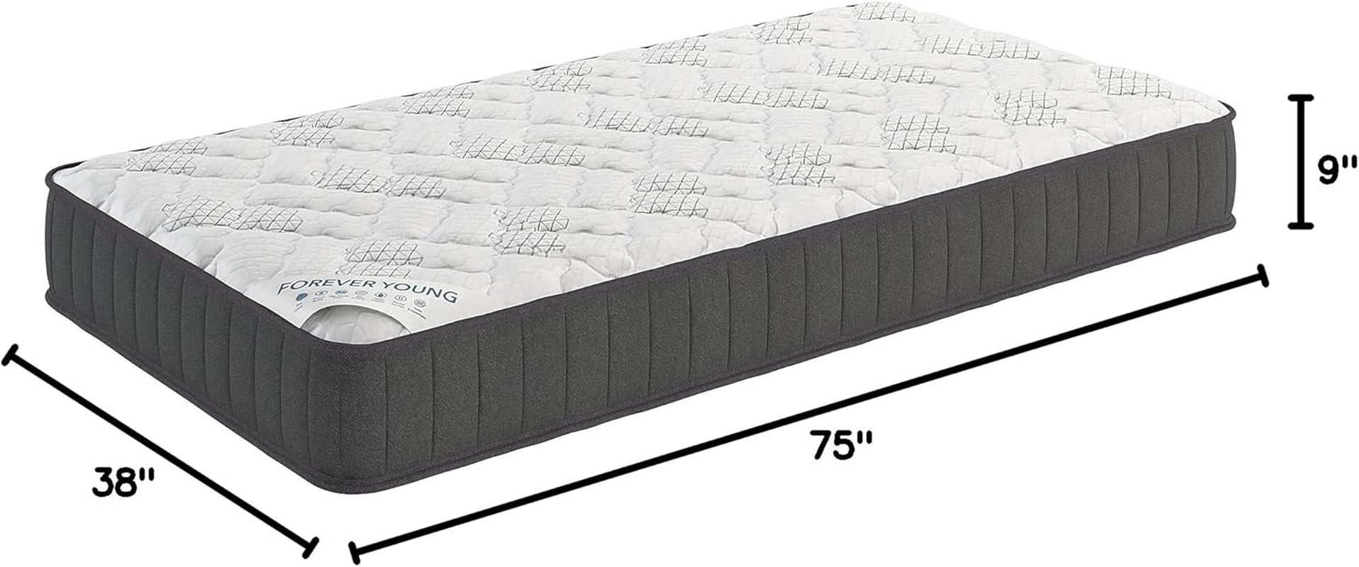 Twin Hybrid Mattress Medium Firm Comfort and Support-1