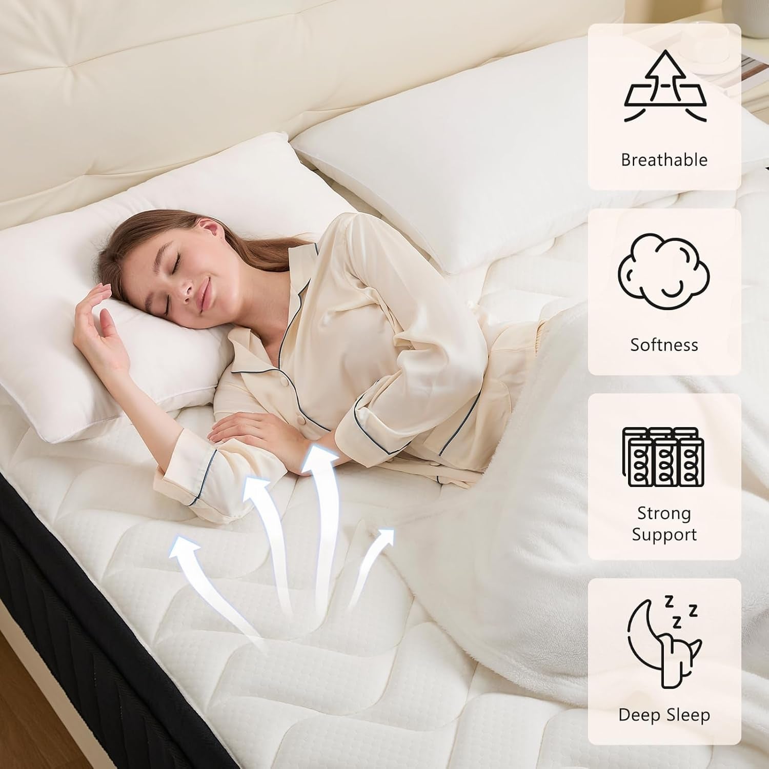 Queen Hybrid Mattress With Pocket Springs And Foam-4