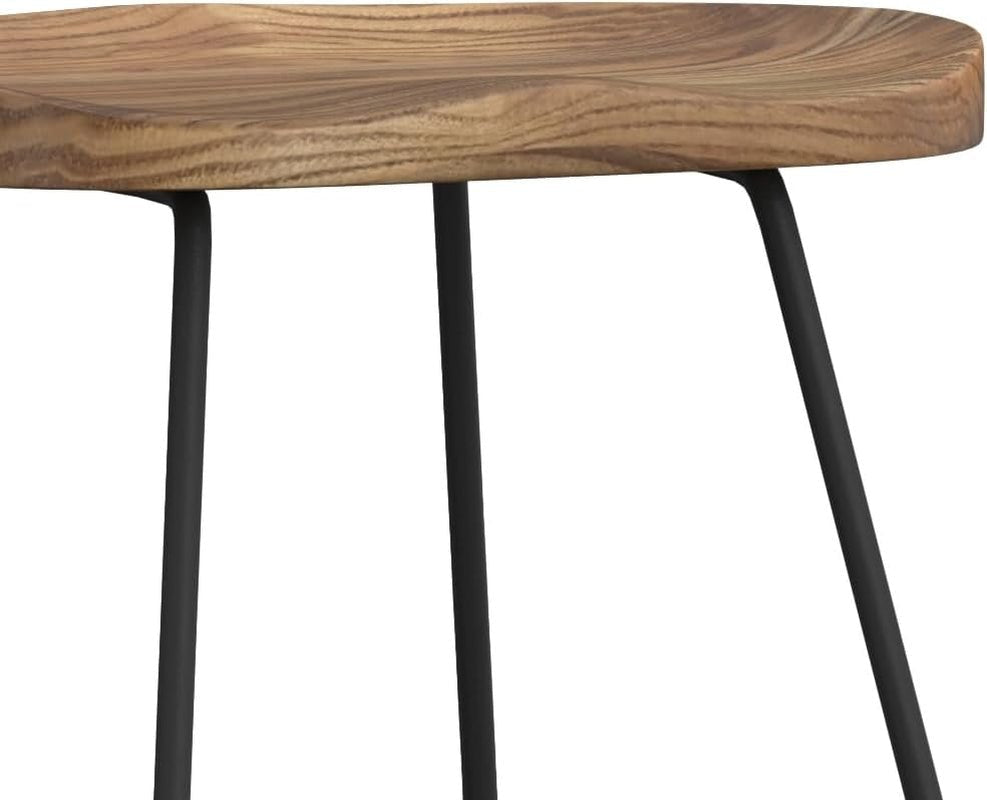 Amberly Natural 24 Inch Saddle Counter Height Bar Stool Set-4