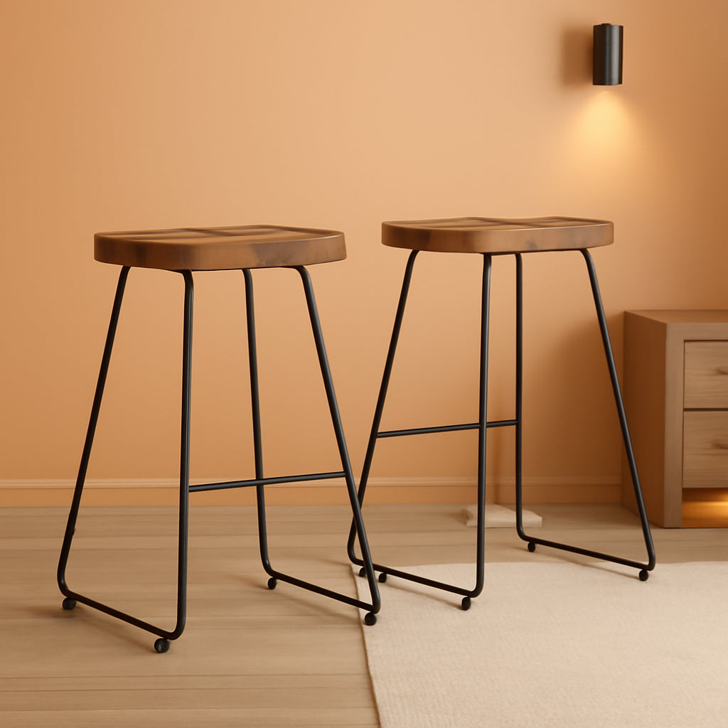 Amberly Natural 24 Inch Saddle Counter Height Bar Stool Set-0