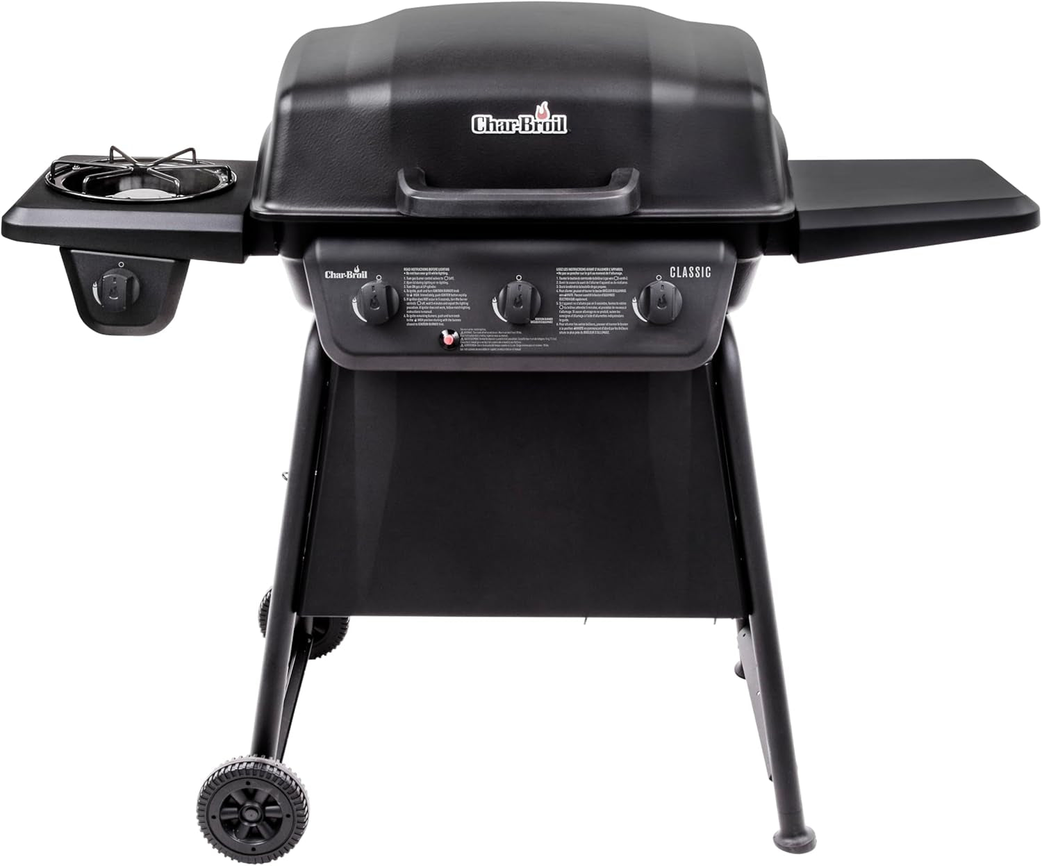 Propane Three Burner Grill With Side Burner Stainless Steel