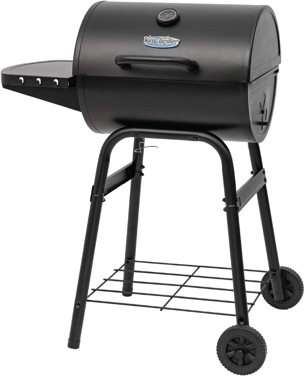 Gambler Charcoal Grill And Smoker 315 Sq In Matte Black