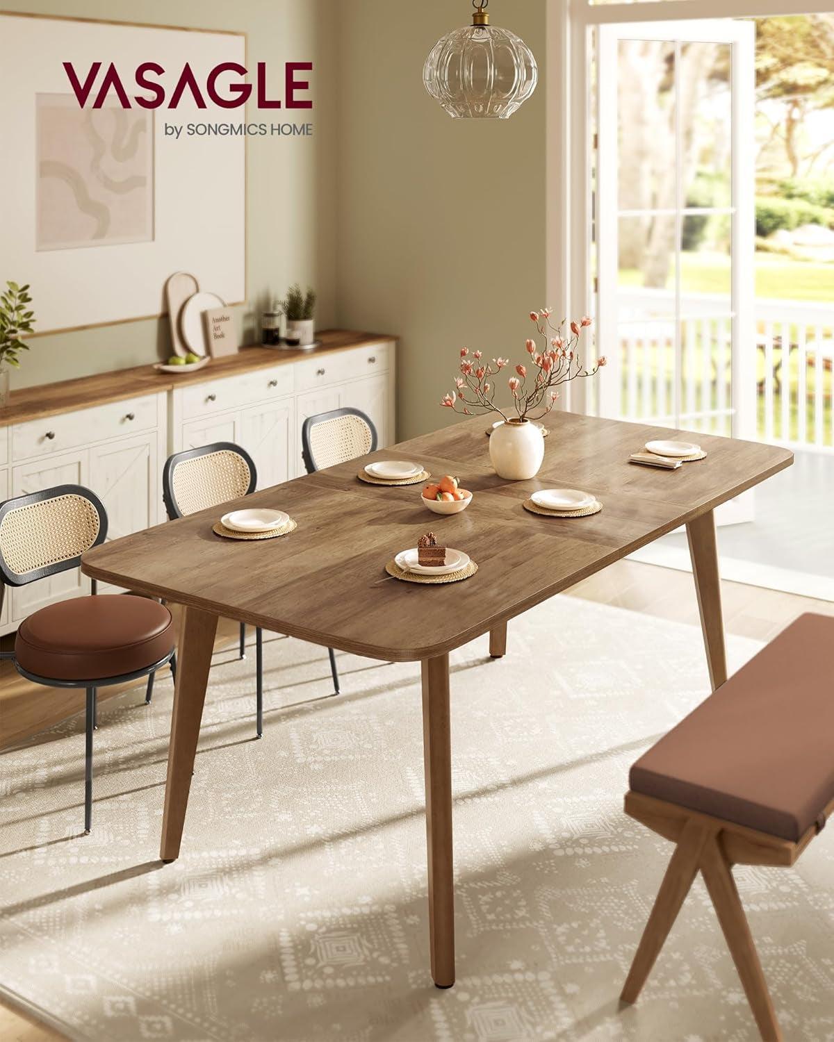 Extendable Dining Table Honey Brown 55.1 To 70.8 Inches-2