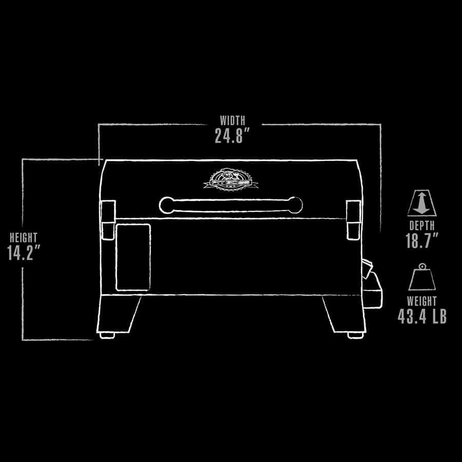 PB150PPG Table Top Pellet Grill Black Porcelain Coated