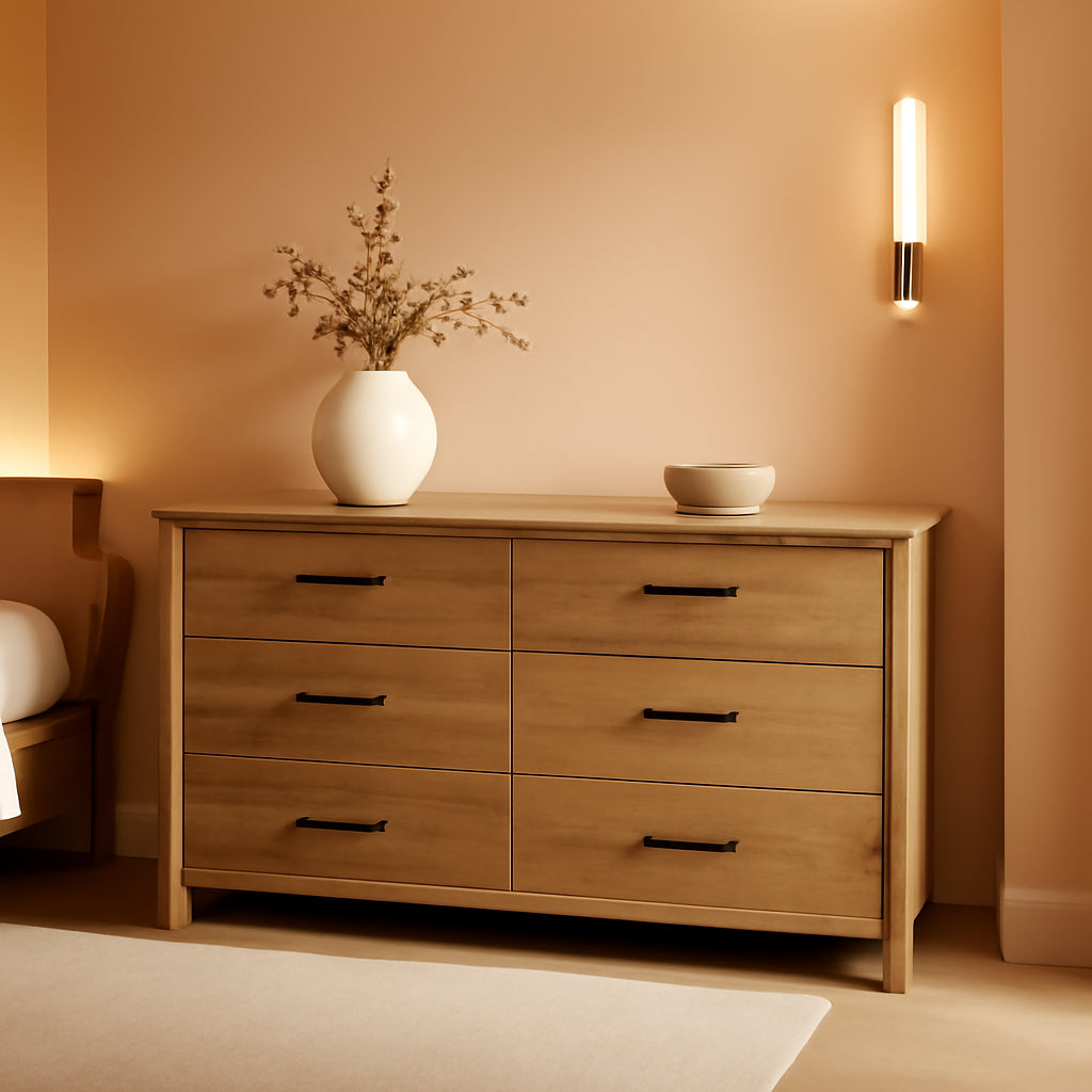 Sindoori Mango Premium Grade Hardwood 6 Drawer Dresser-0