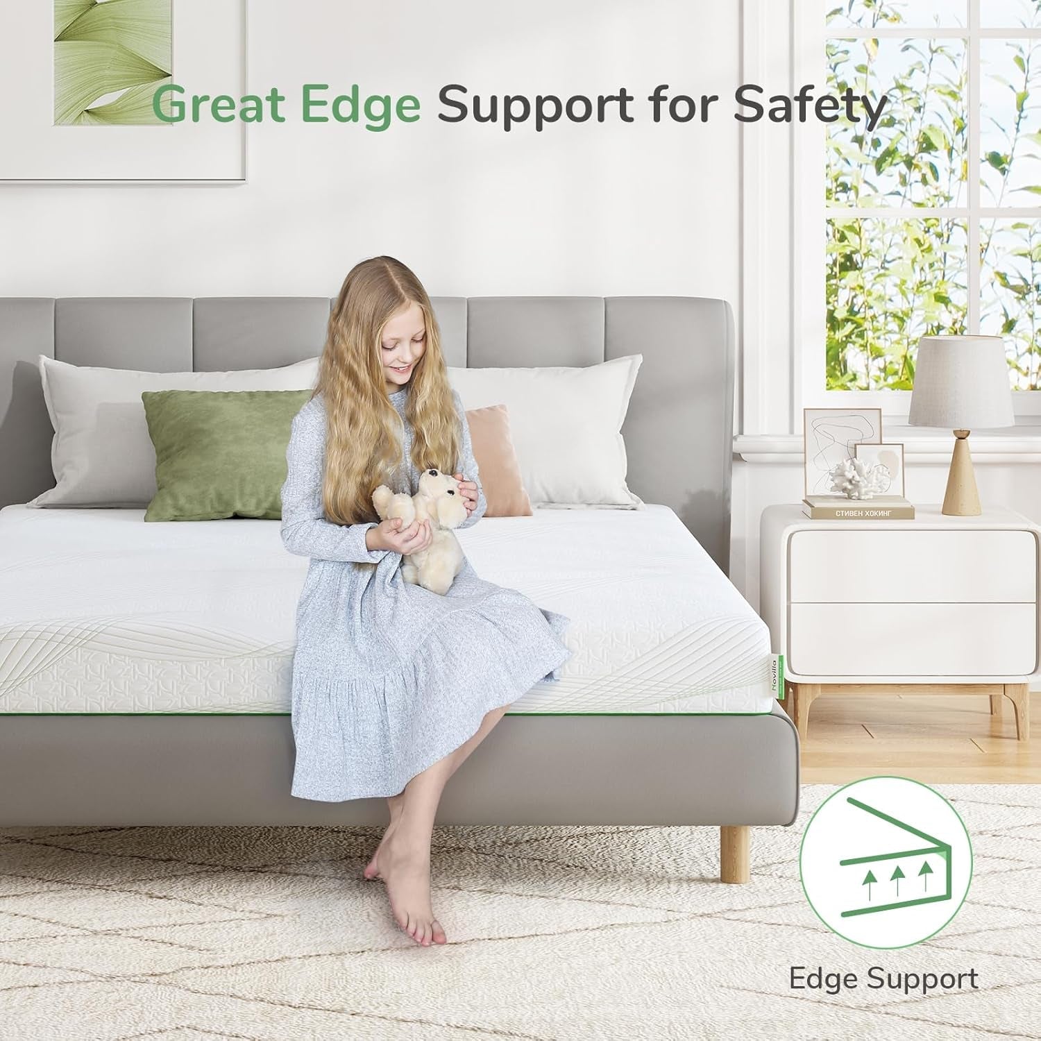 Cooling Memory Foam Queen Mattress for Back Pain Relief-4