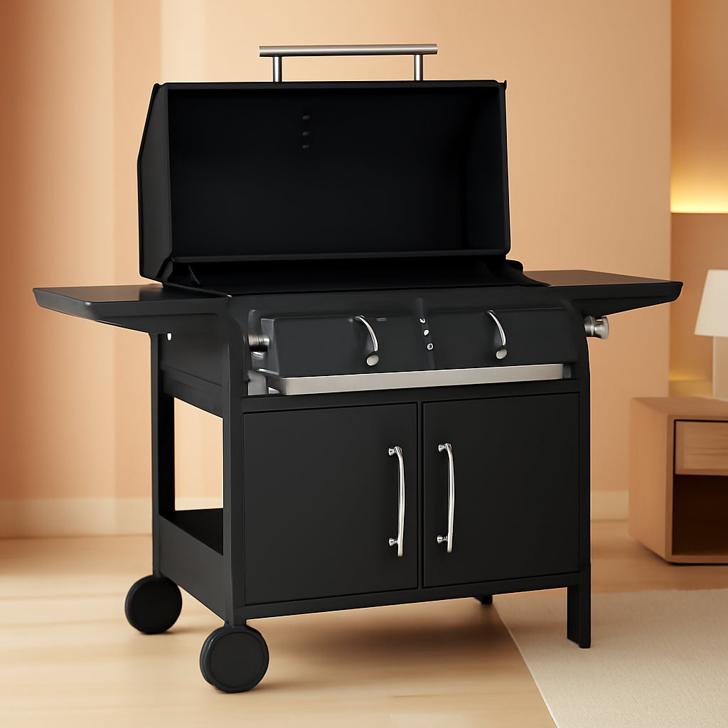 36 Inch Charcoal Grill With Independent Dual Cooking