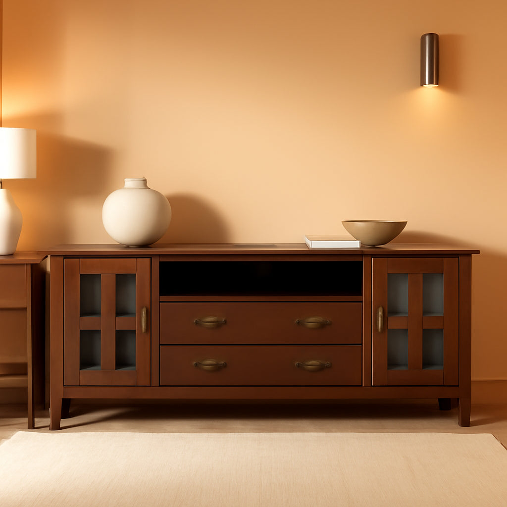 72" Solid Wood TV Stand for 80" TVs-0