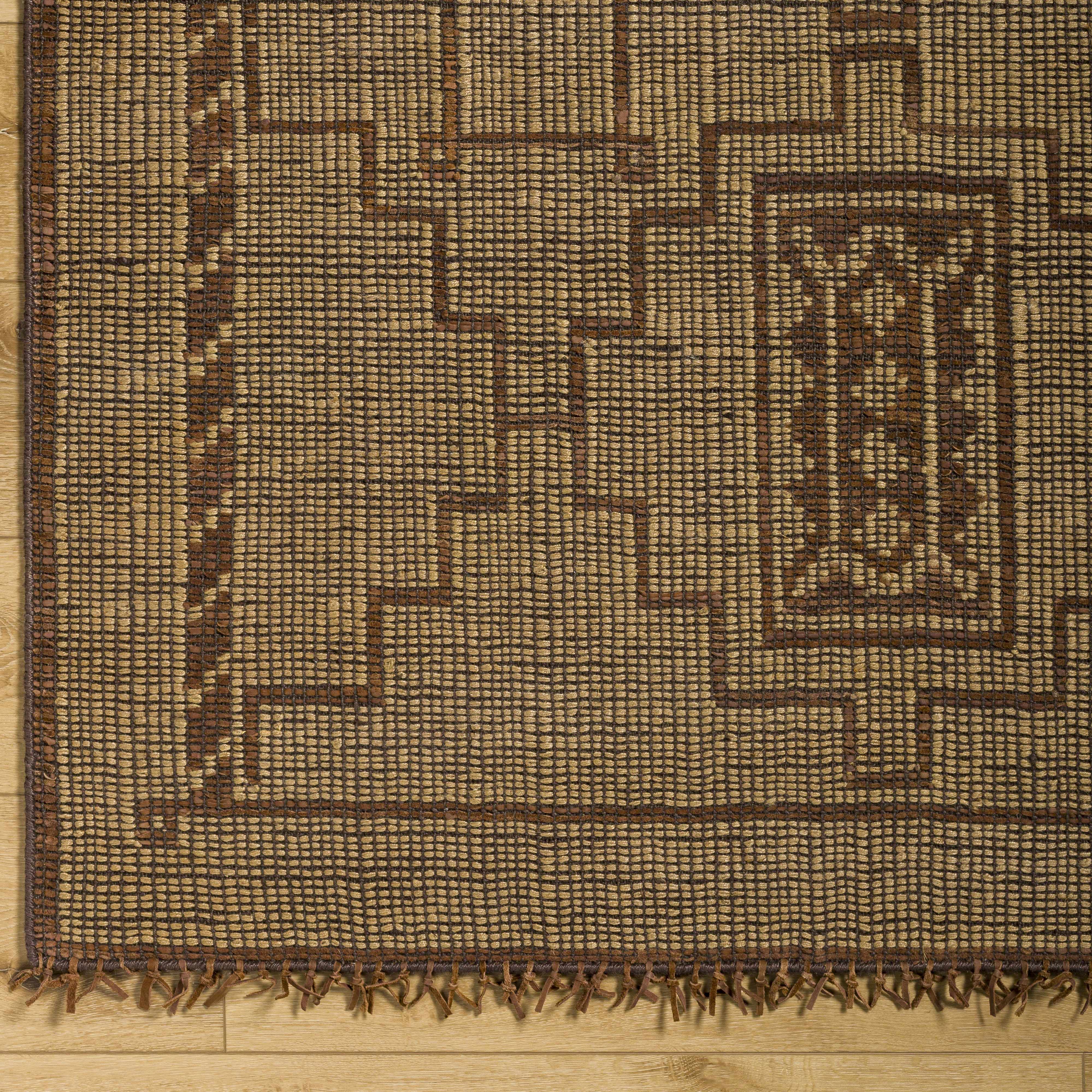 Batya Jute & Leather Rug - Clearance