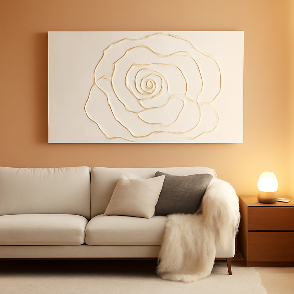 Textured Wall Art TwentyFour By Forty Eight Gold Floral-0