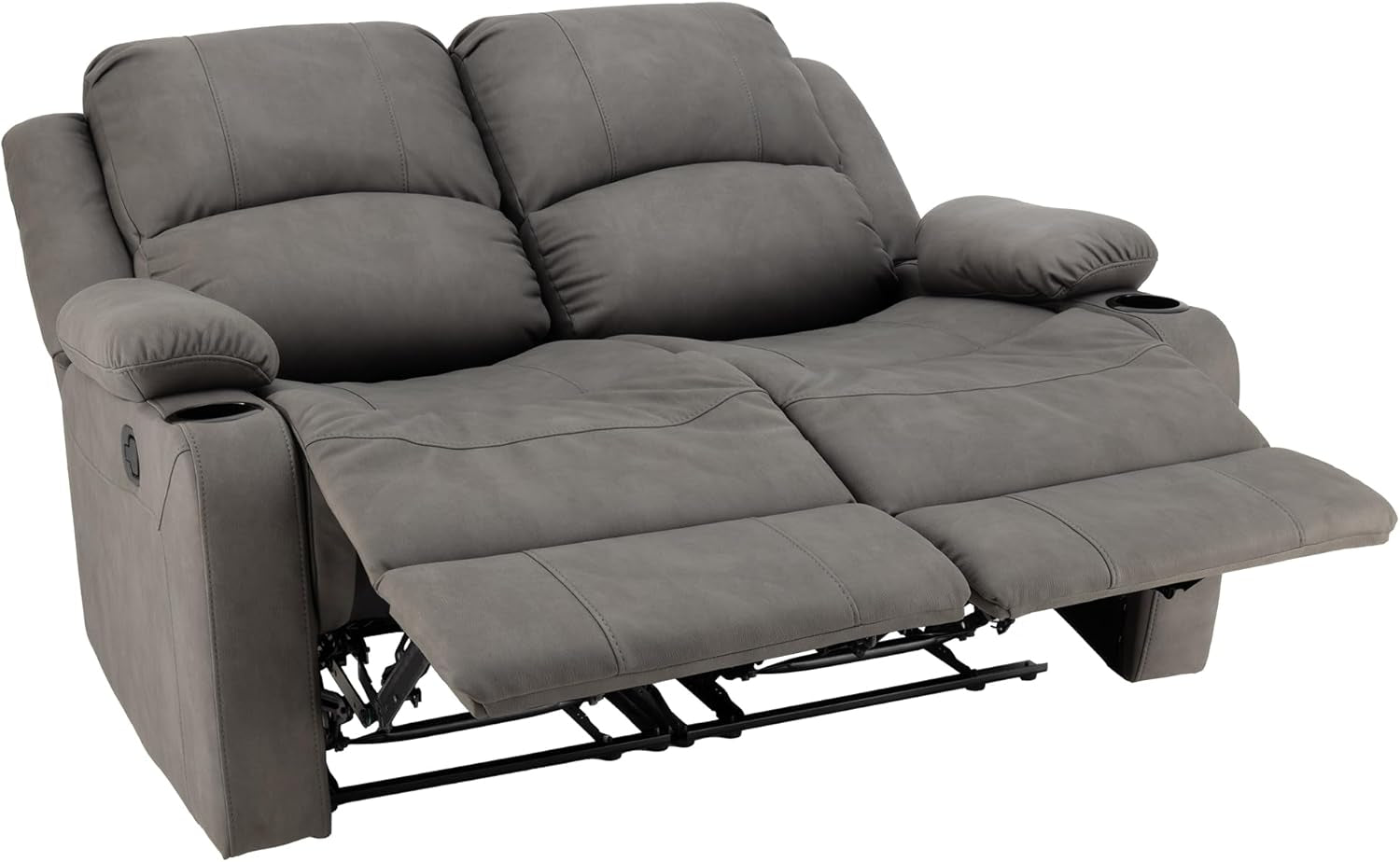 58" Wall Hugger Reclining RV Theater Seats | Double Recliner RV Sofa | RV Couch | Wall Hugger Recliner | RV Theater Seating | RV Furniture (Manual, Slate)-3