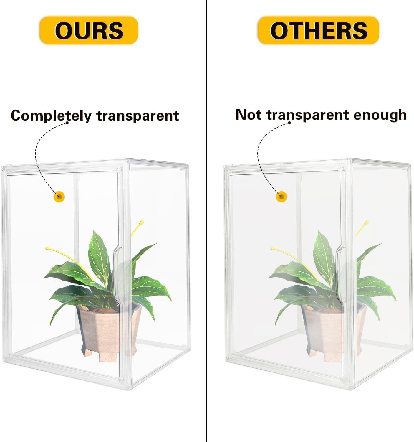 Clear Stackable Polypropylene Storage Bins Magnetic Lid-3