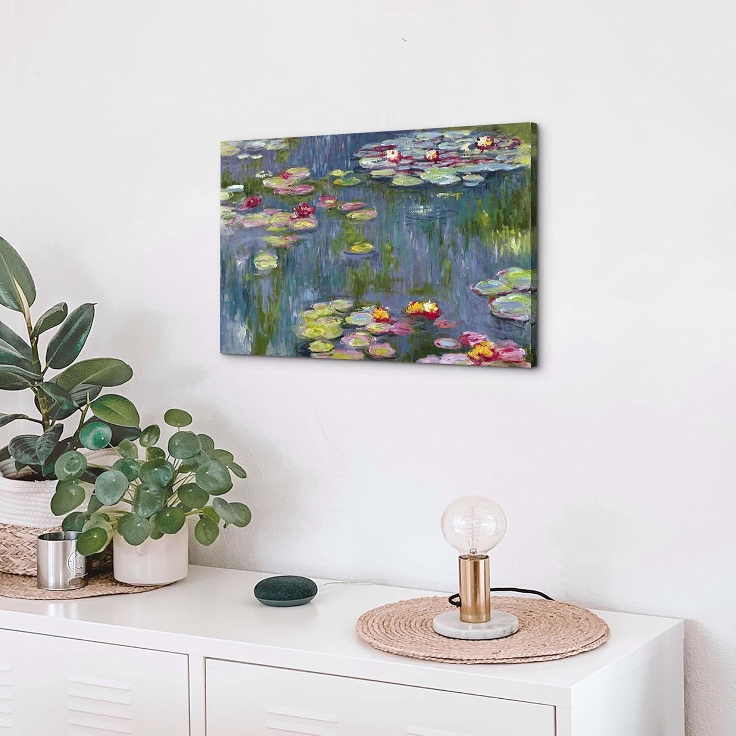 Monet Water Lilies Canvas Wall Art 11x16 Inches Giclee-2